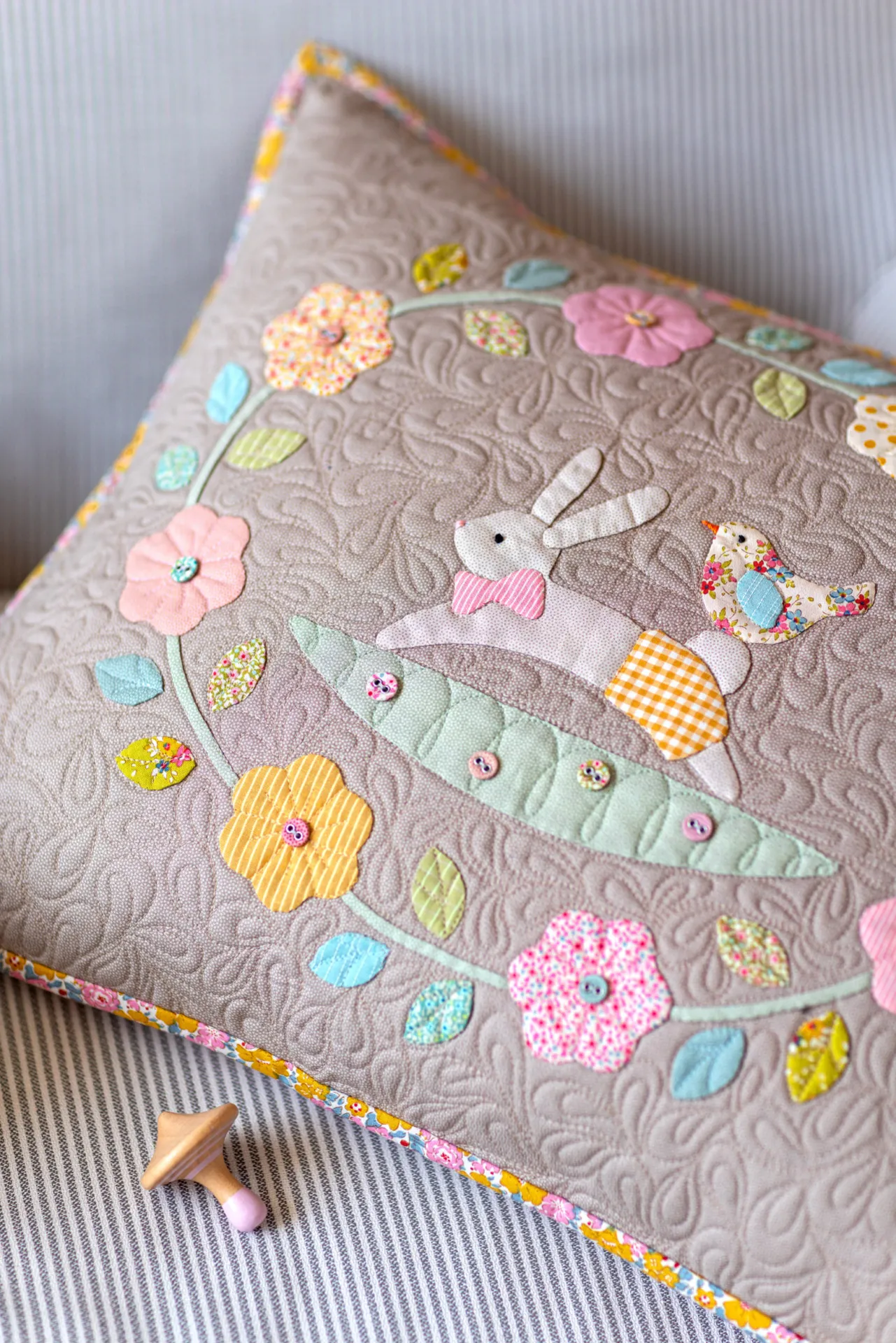 Tilda Flower Wreath Hare Pillow-1