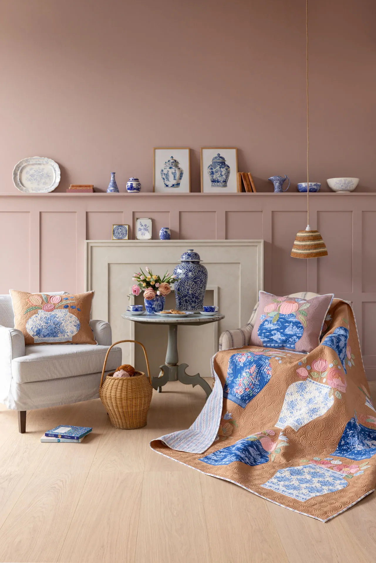 Something Blue-16-Ginger Jar Quilt and Pillow Tilda