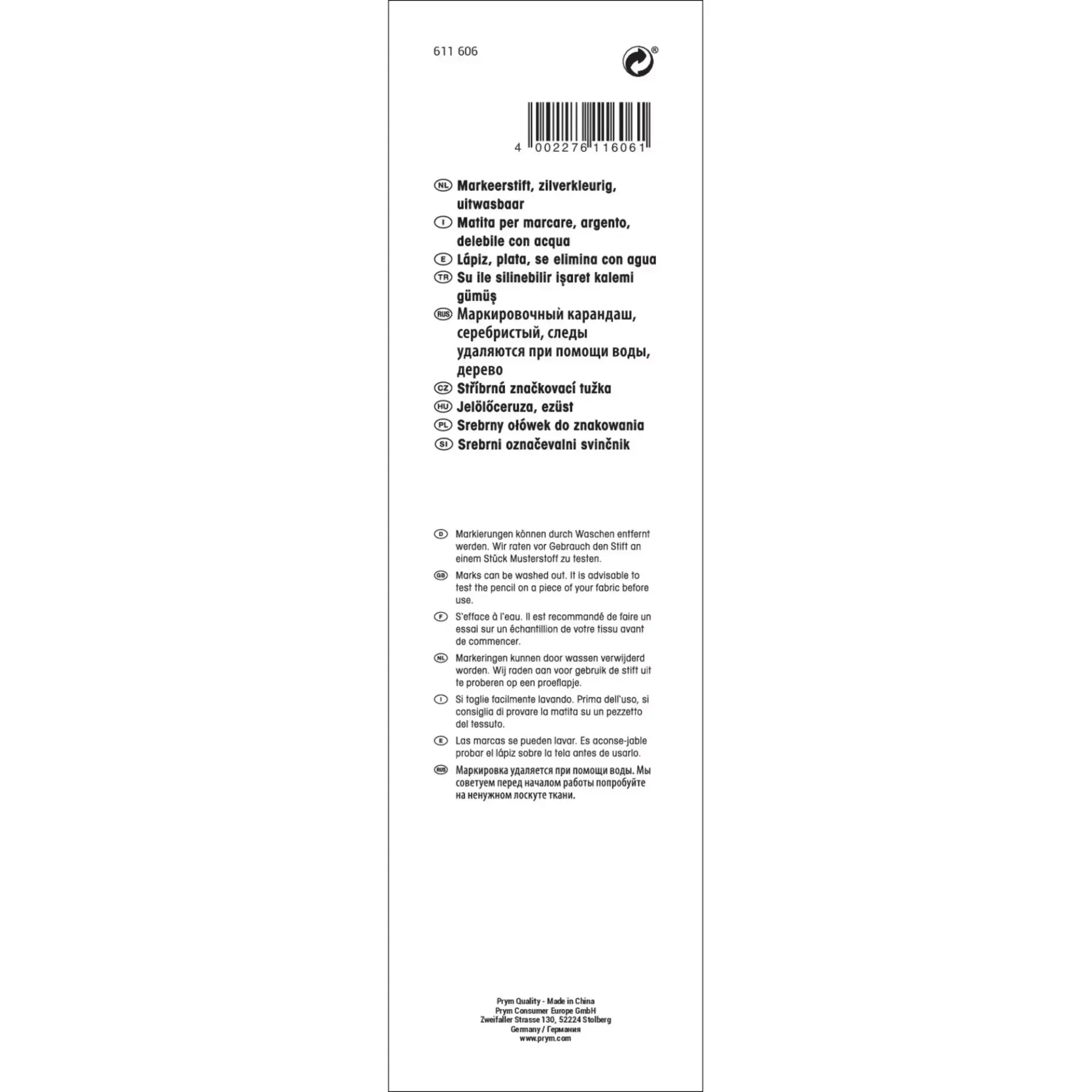 611606 zilver potlood prym3.