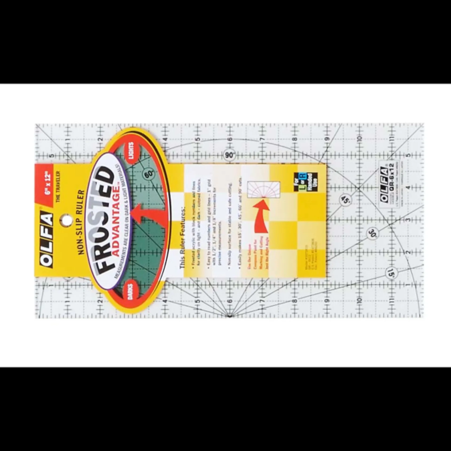 OLFA Quilt Ruler 6x12inch, QR-6X12.