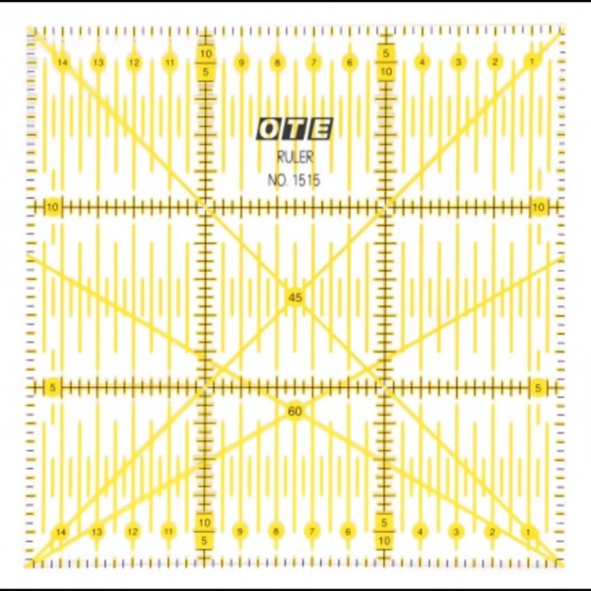 OTE Quilt Ruler 15x15cm, OTE15X15.