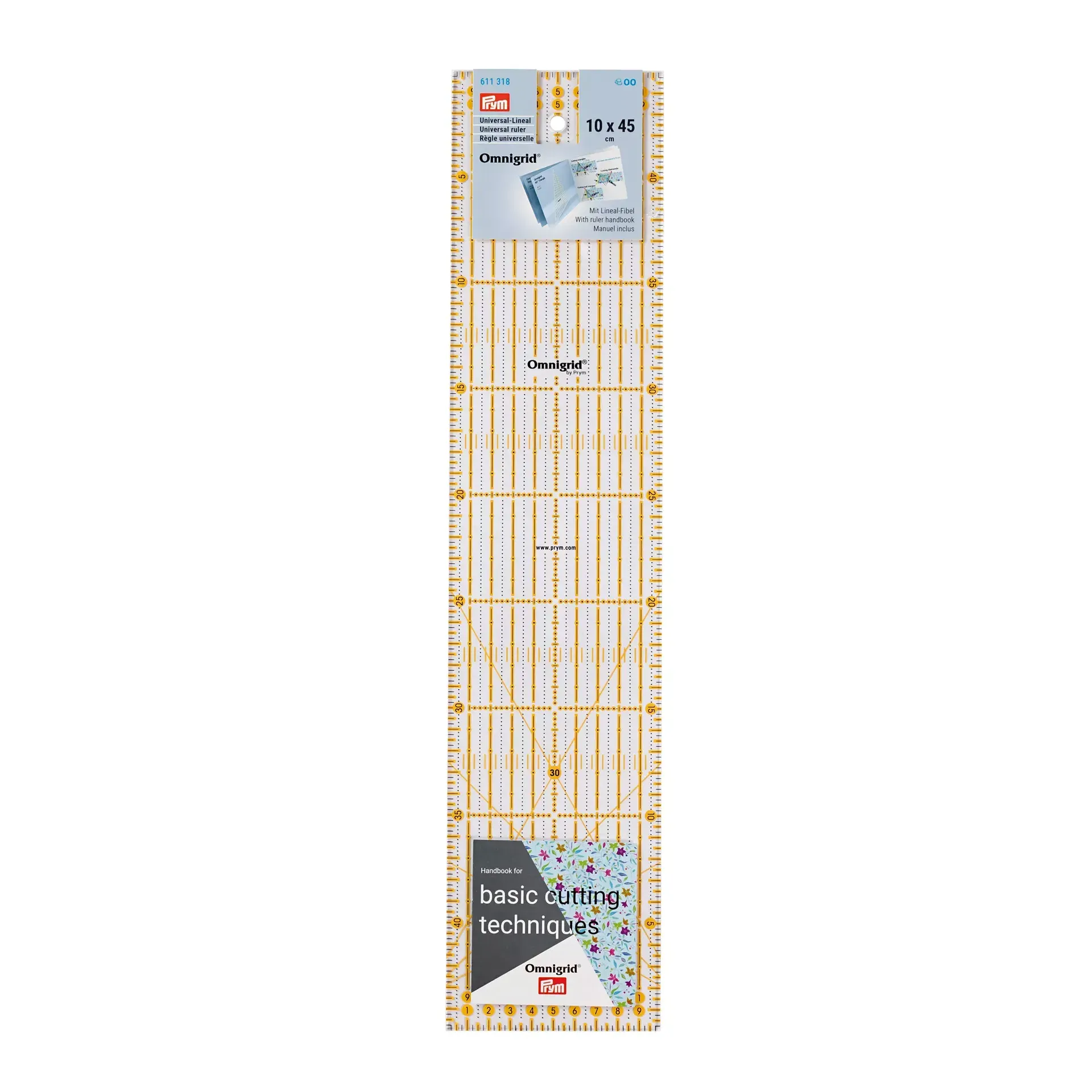 611318 Universele liniaal, 10x45 cm.