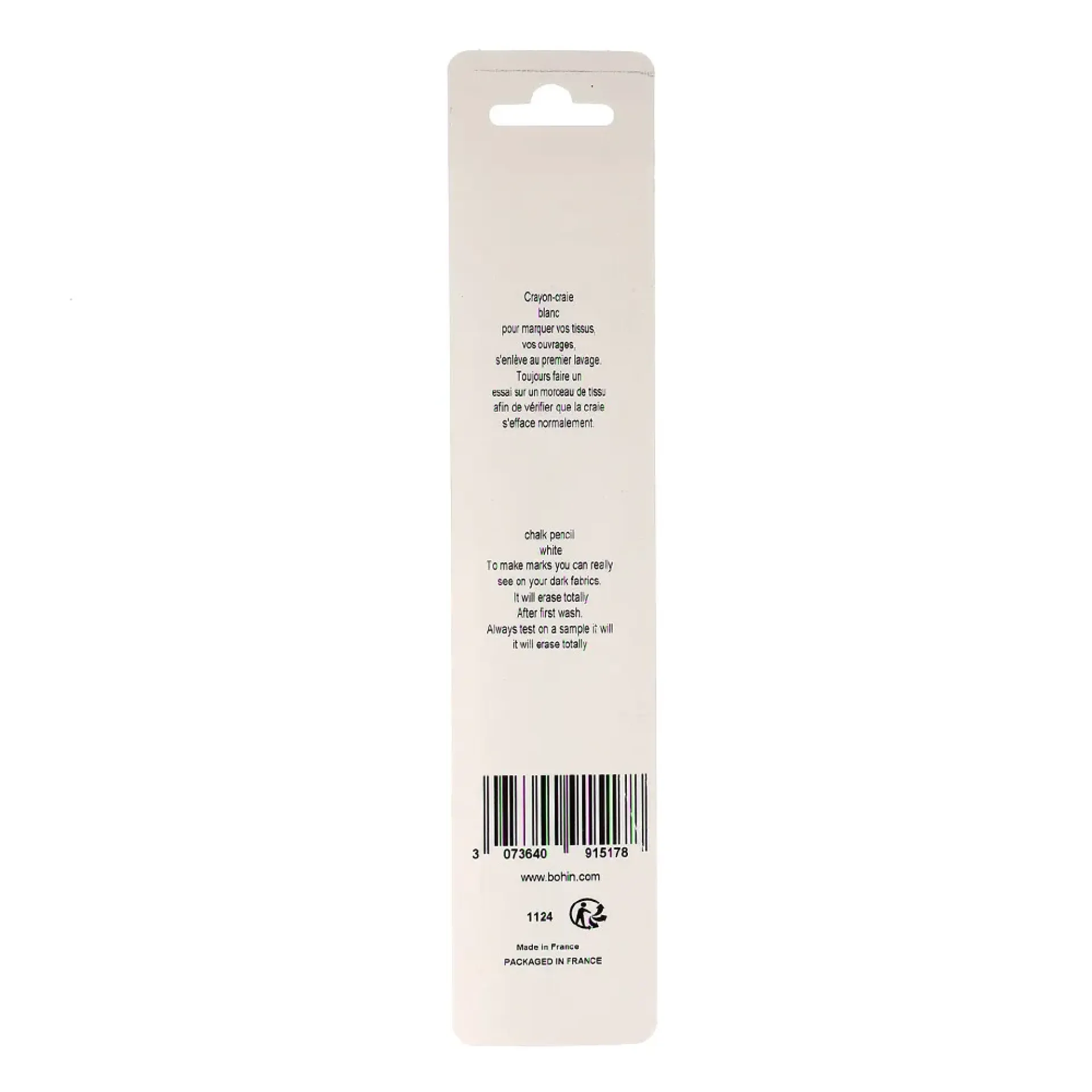 BO91517-3Markeer potlood zebar wit.