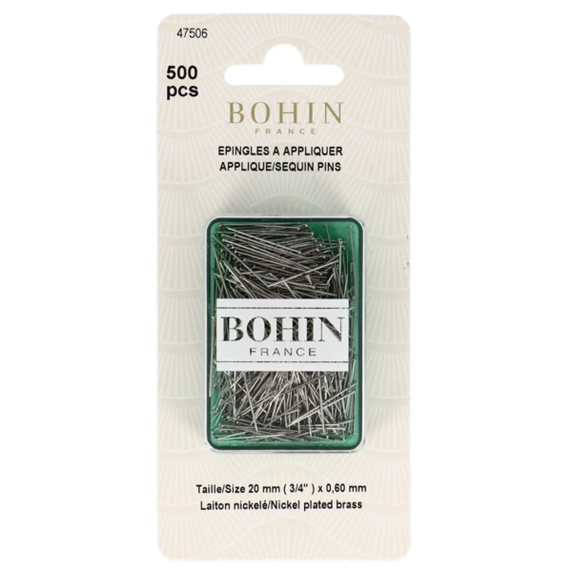 47506_APPLIQUER PINS 20mm - 0,6mm.