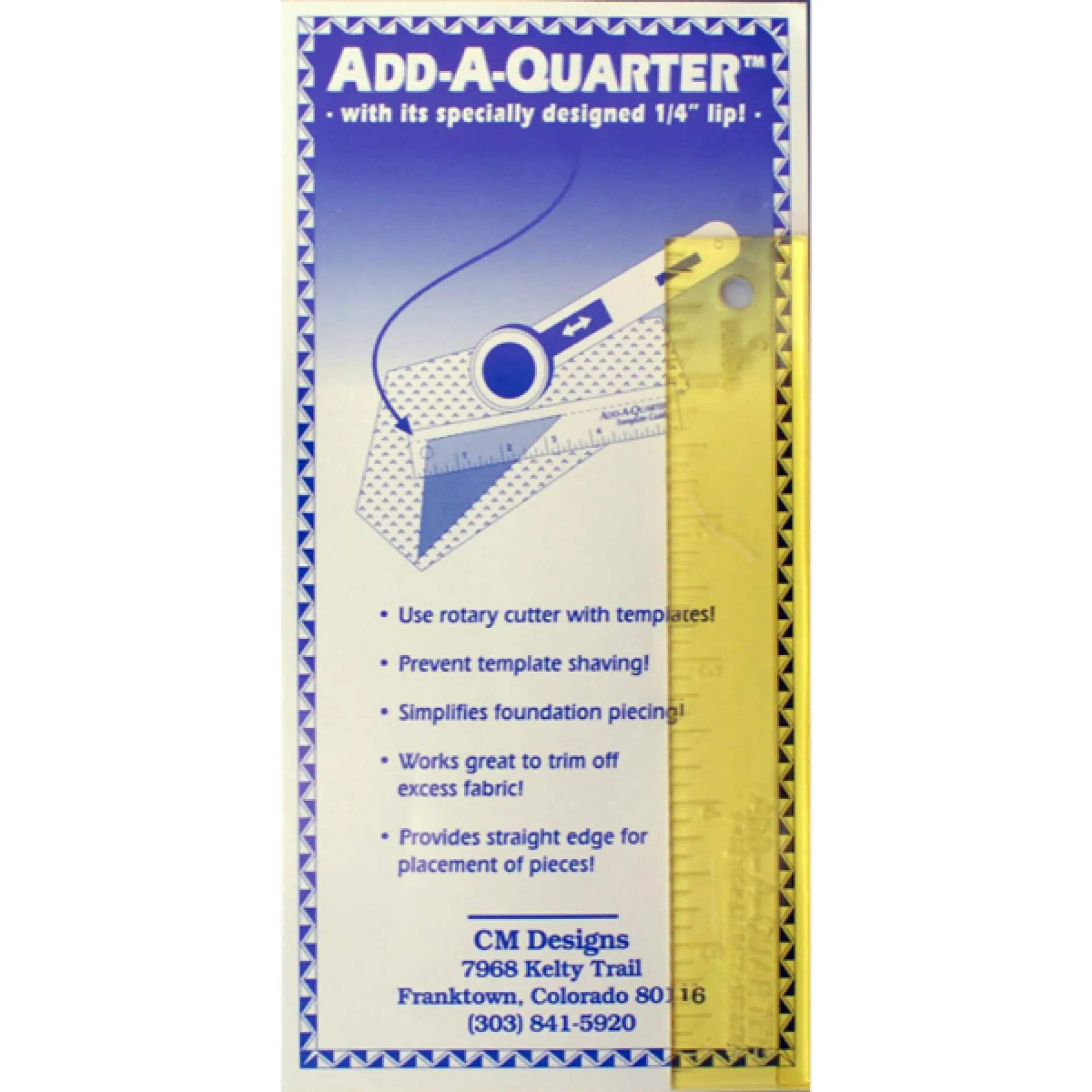 Add a Quarter liniaal- 1-6 inch.