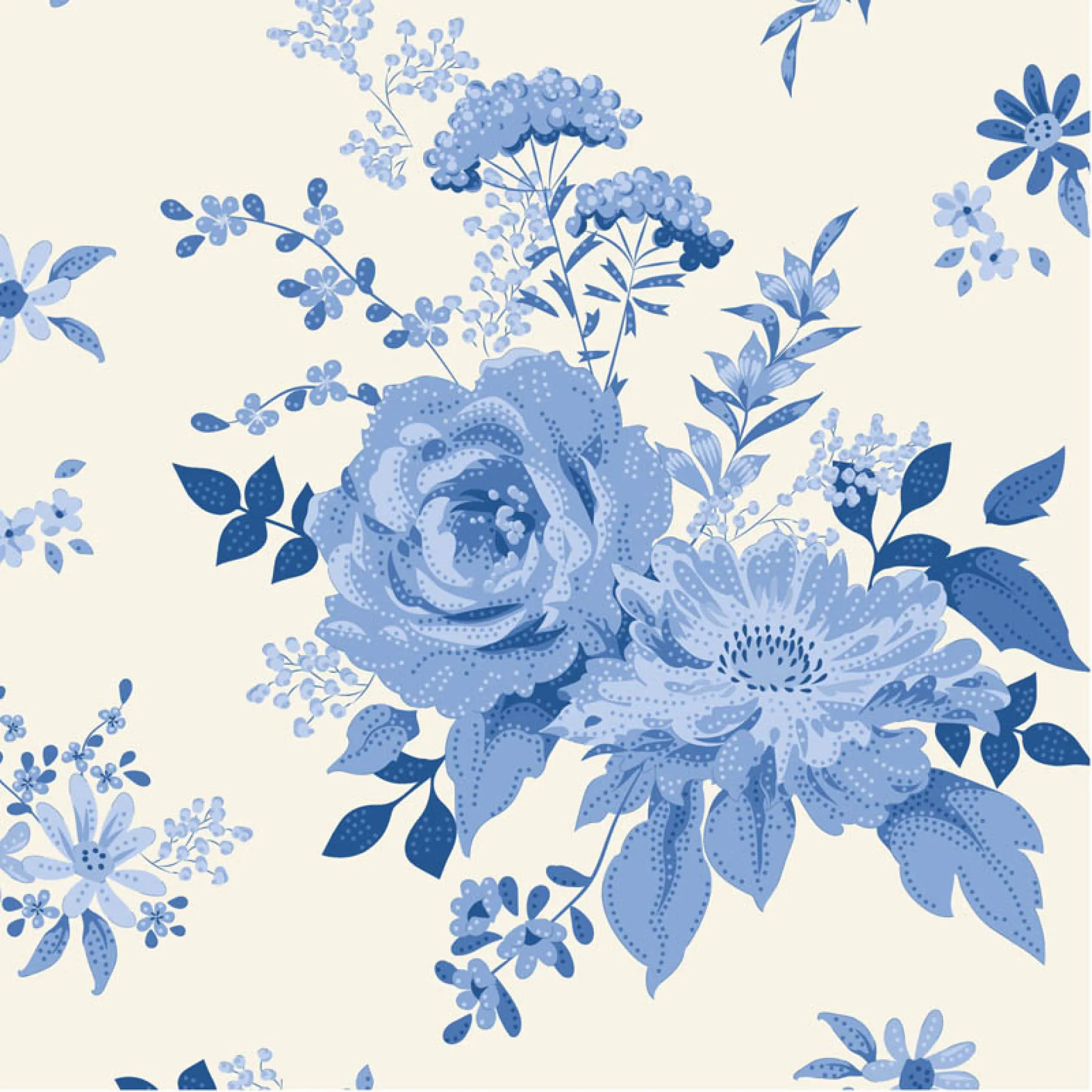 100667-Tilda 110 Something Blue Wildgarden Bl.