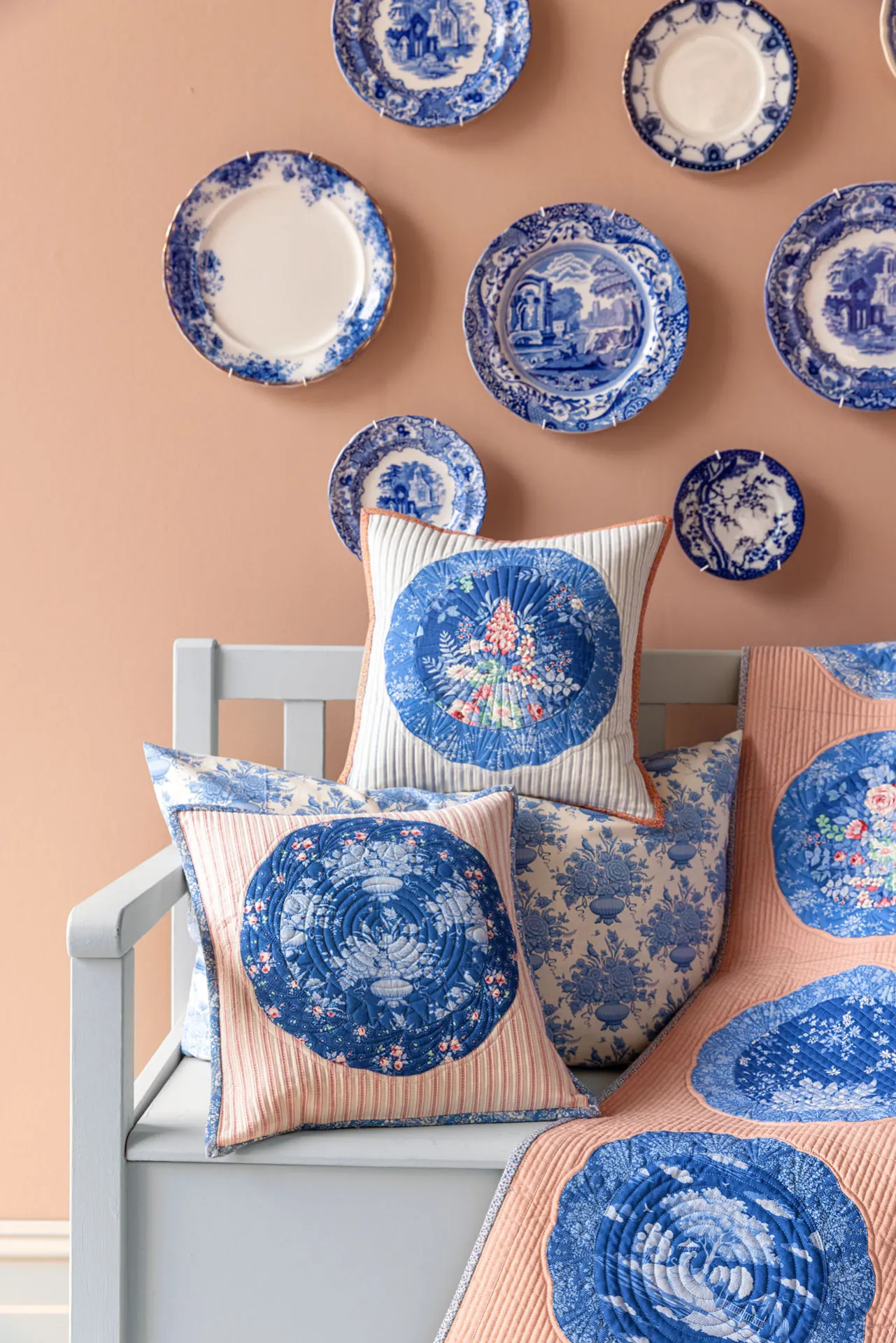 Something Blue-33-Plate Pillows.