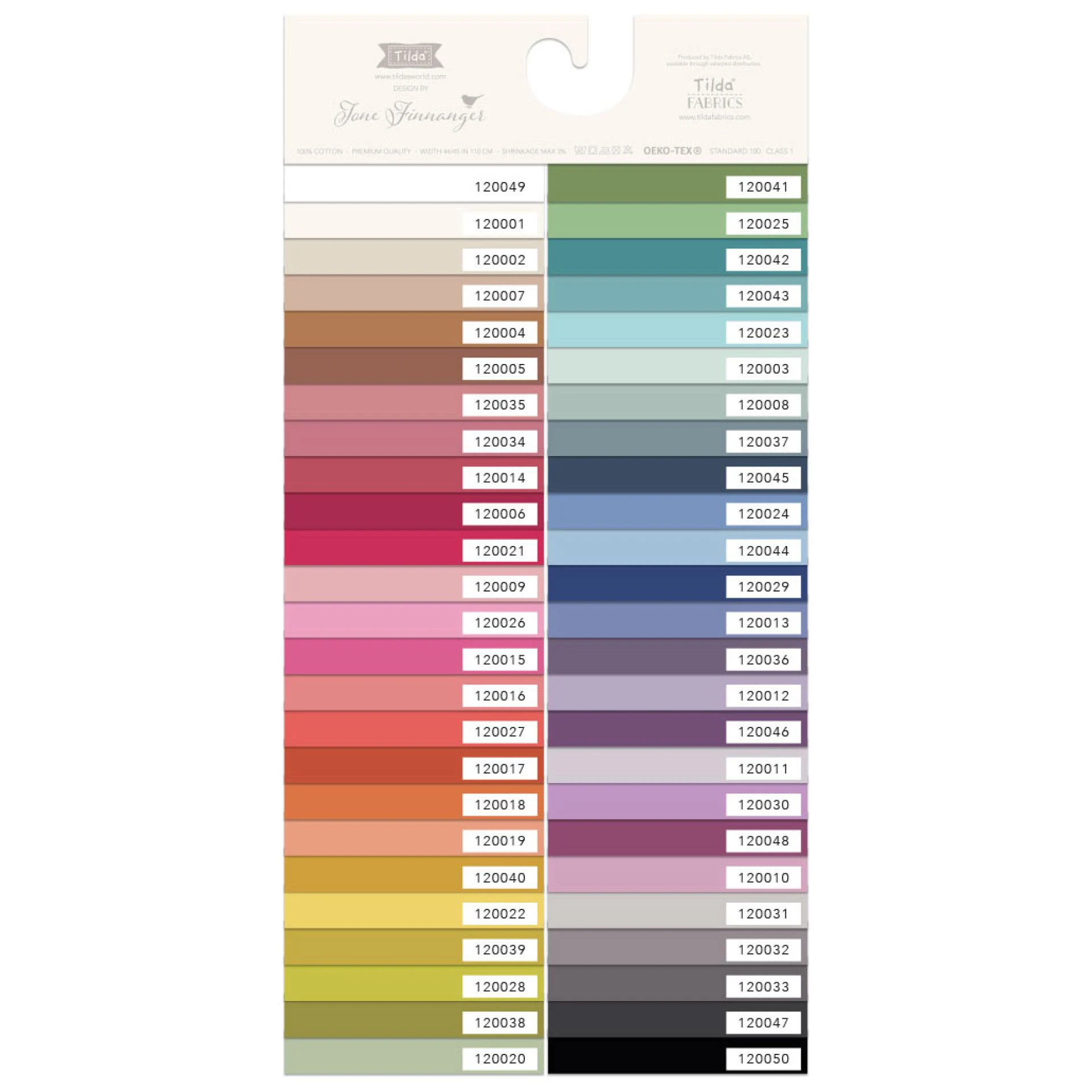 Tilda 50 solid kleuren.