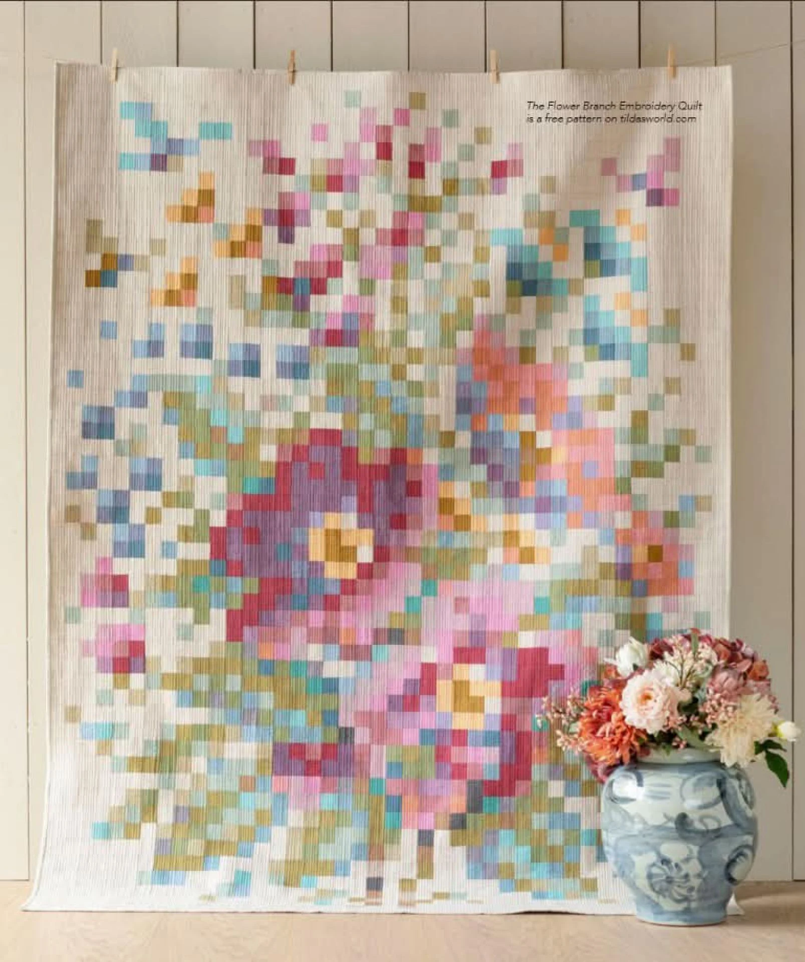 2025 Flower Branch Embroidery Quilt.