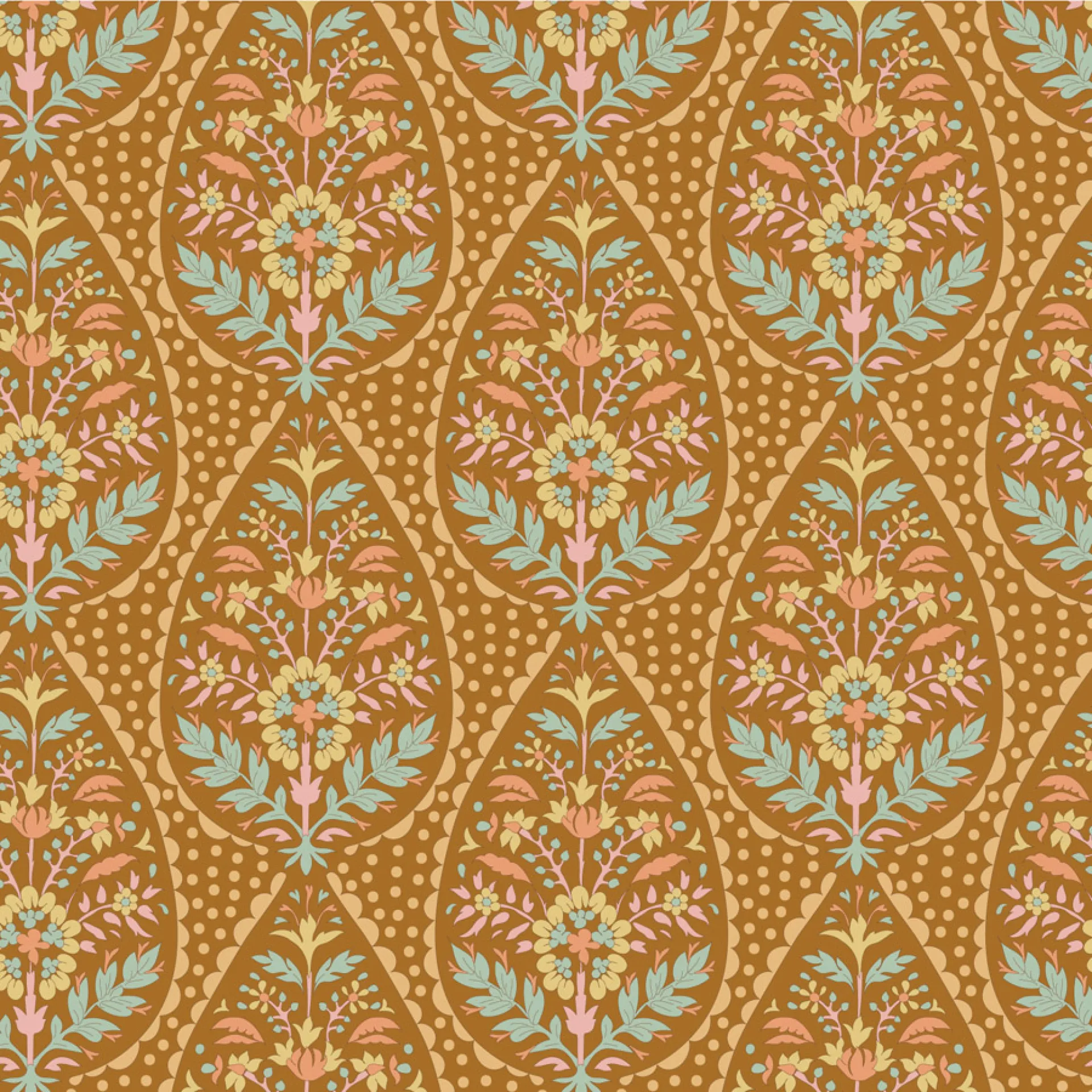 100566-Adina-Ochre Tilda fabric.