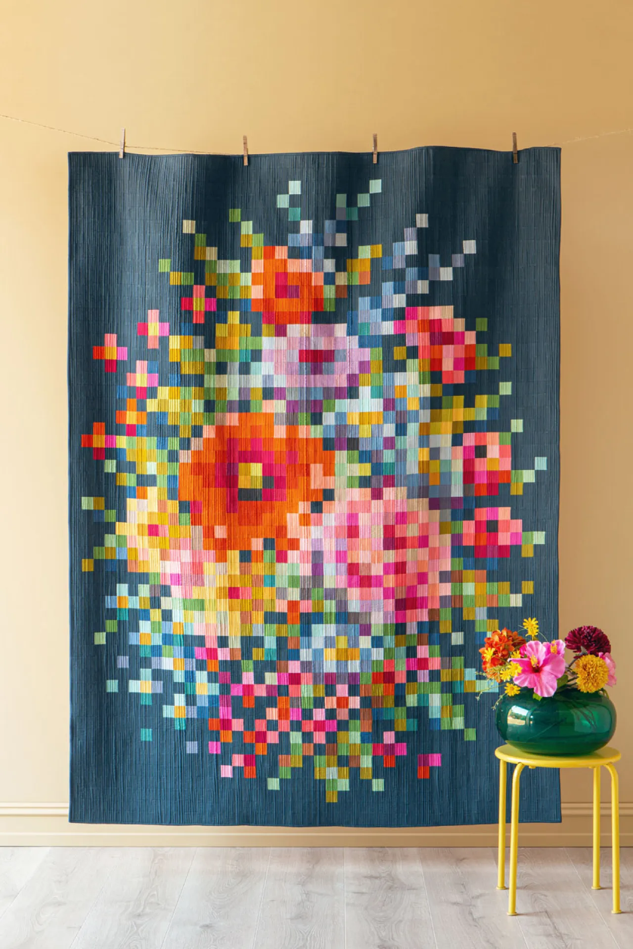 Tilda_Flower Embroidery quilt.