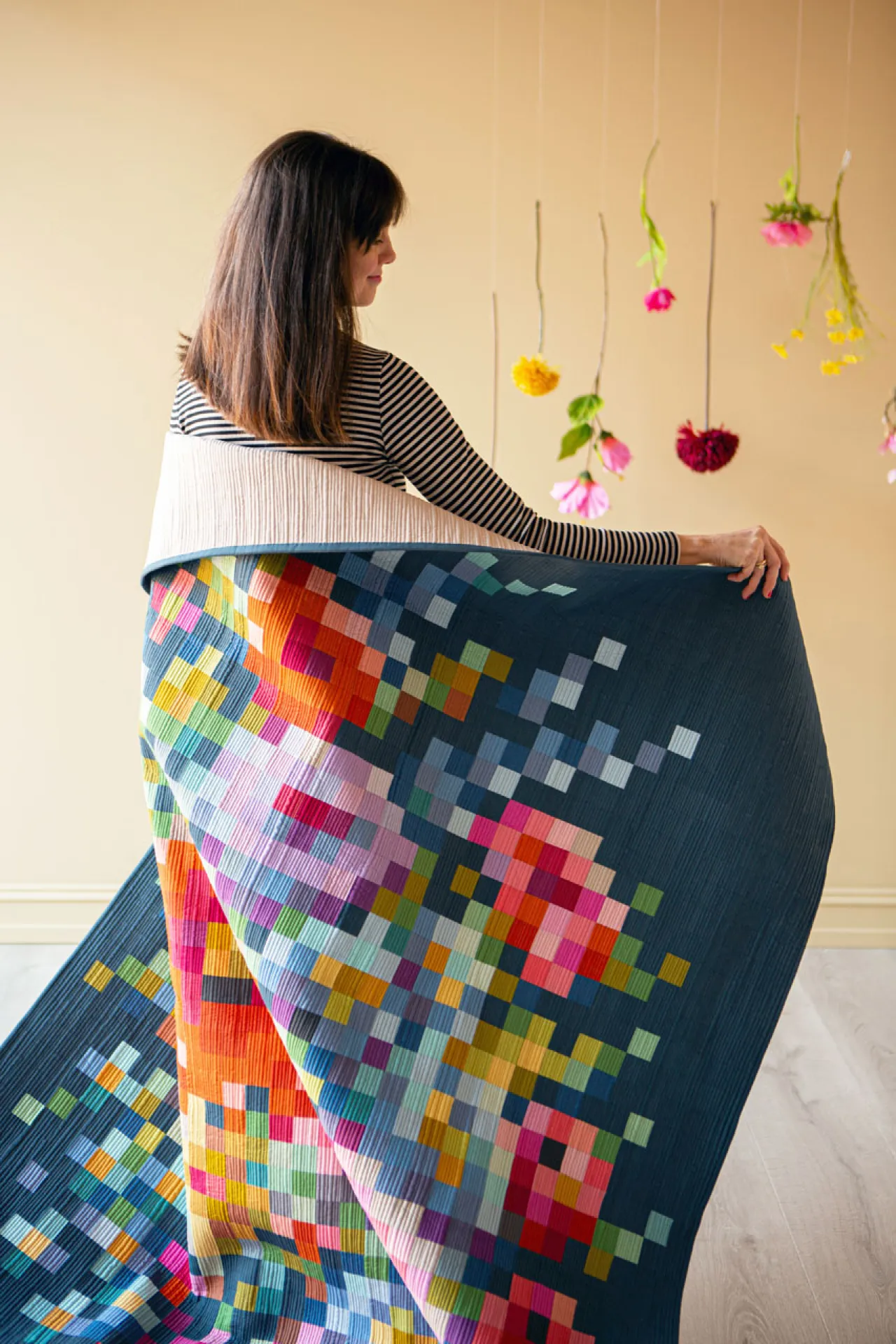 Tilda_Flower Embroidery quilt.
