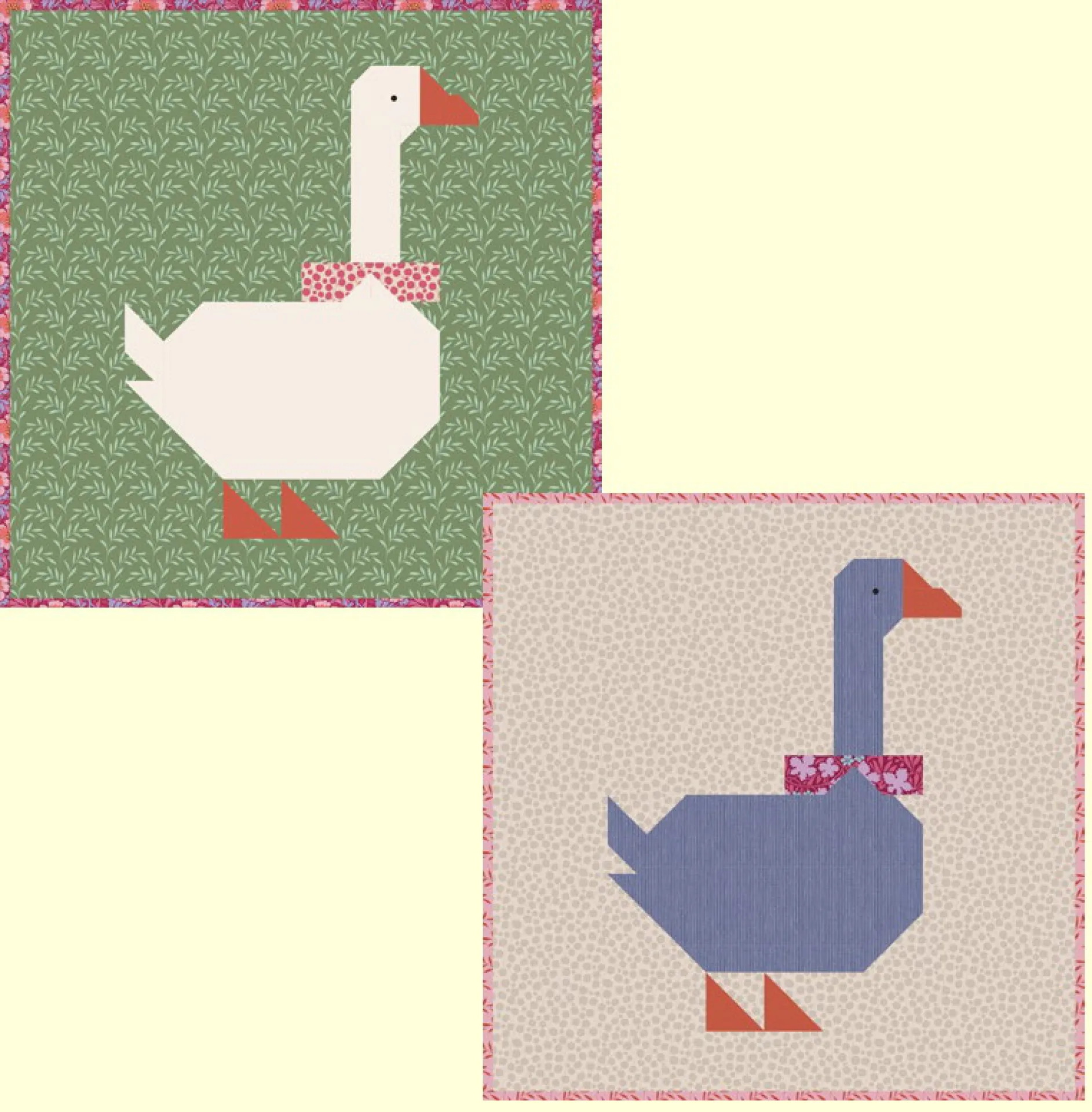 Christmas Goose Cushions.
