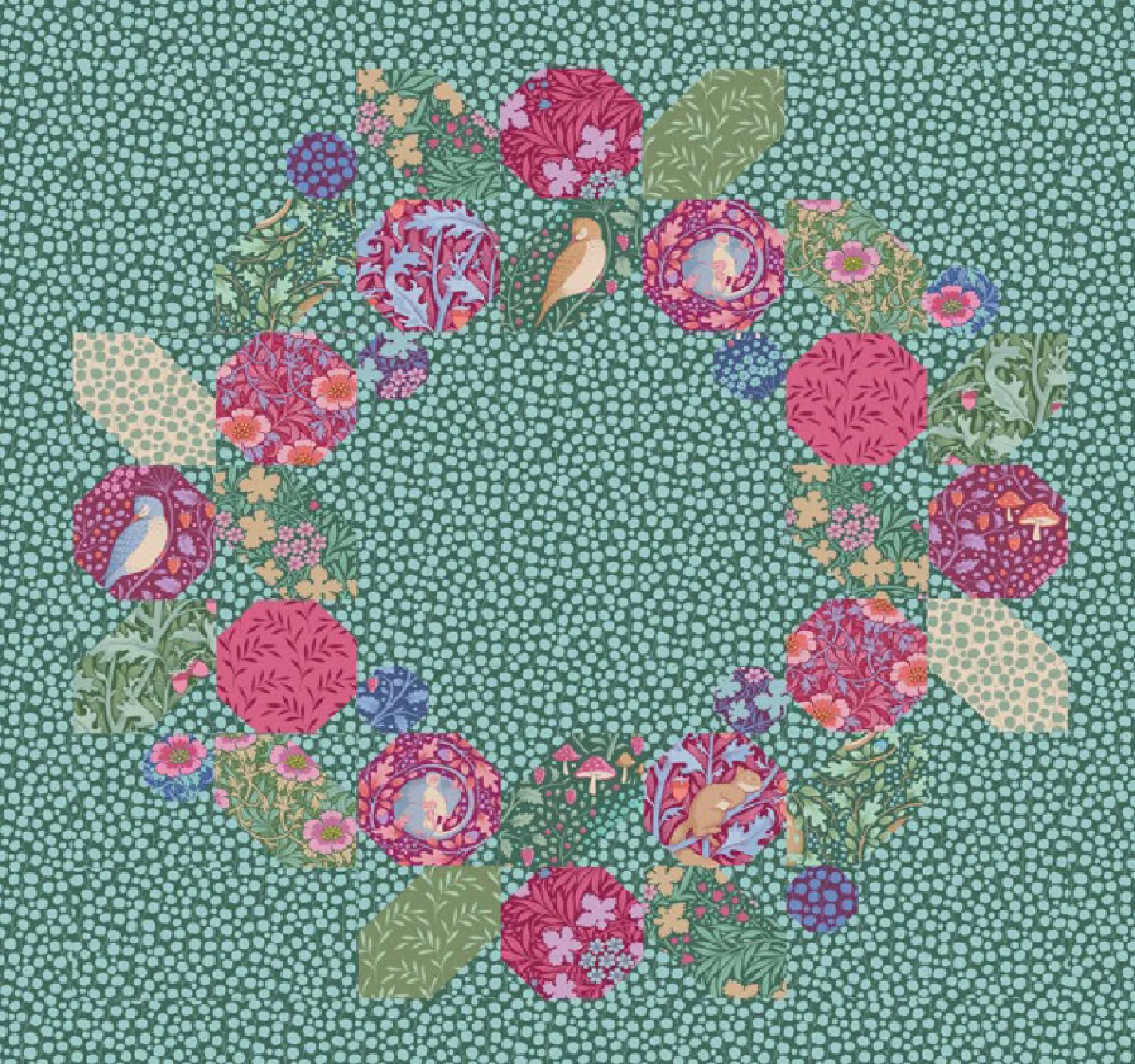 Berry Wreath Pillow (Lafayette).