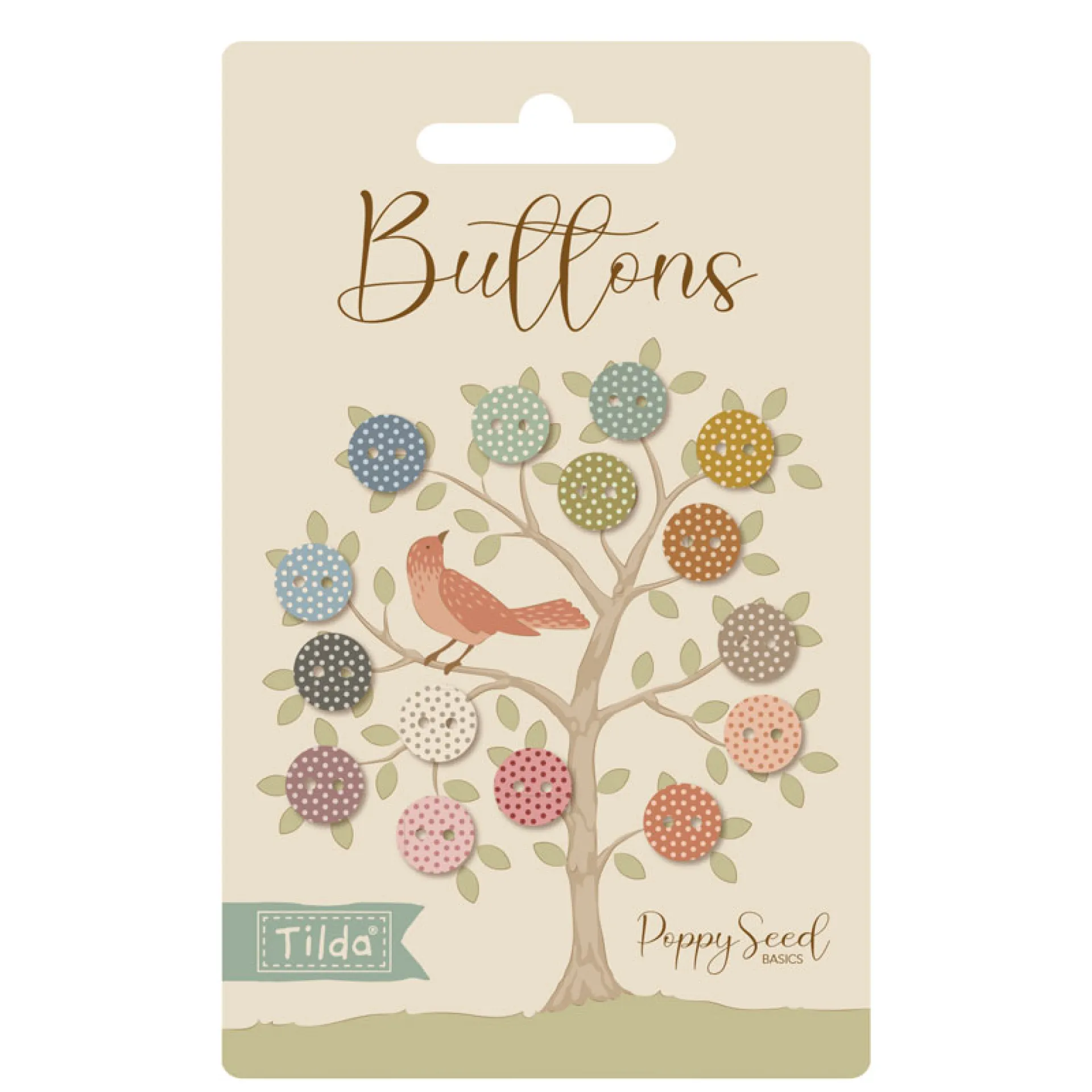 400078-Poppy-Seed-Buttons (9 mm) 15 stuks.