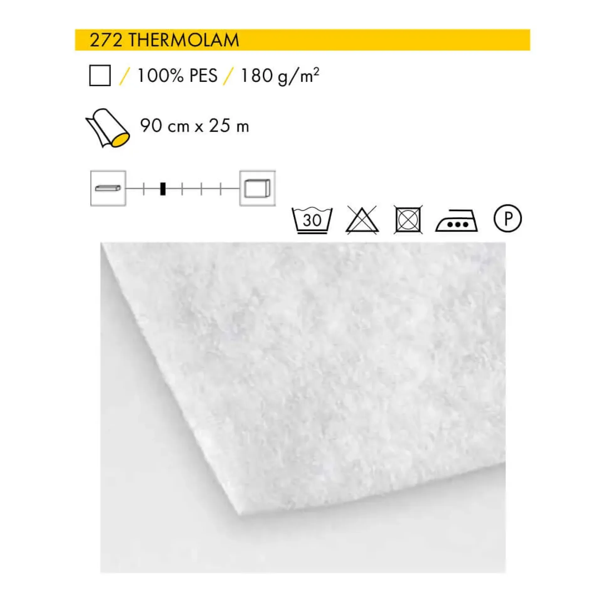 Vlieseline Volumevlies Thermolam 272 90cm wit.
