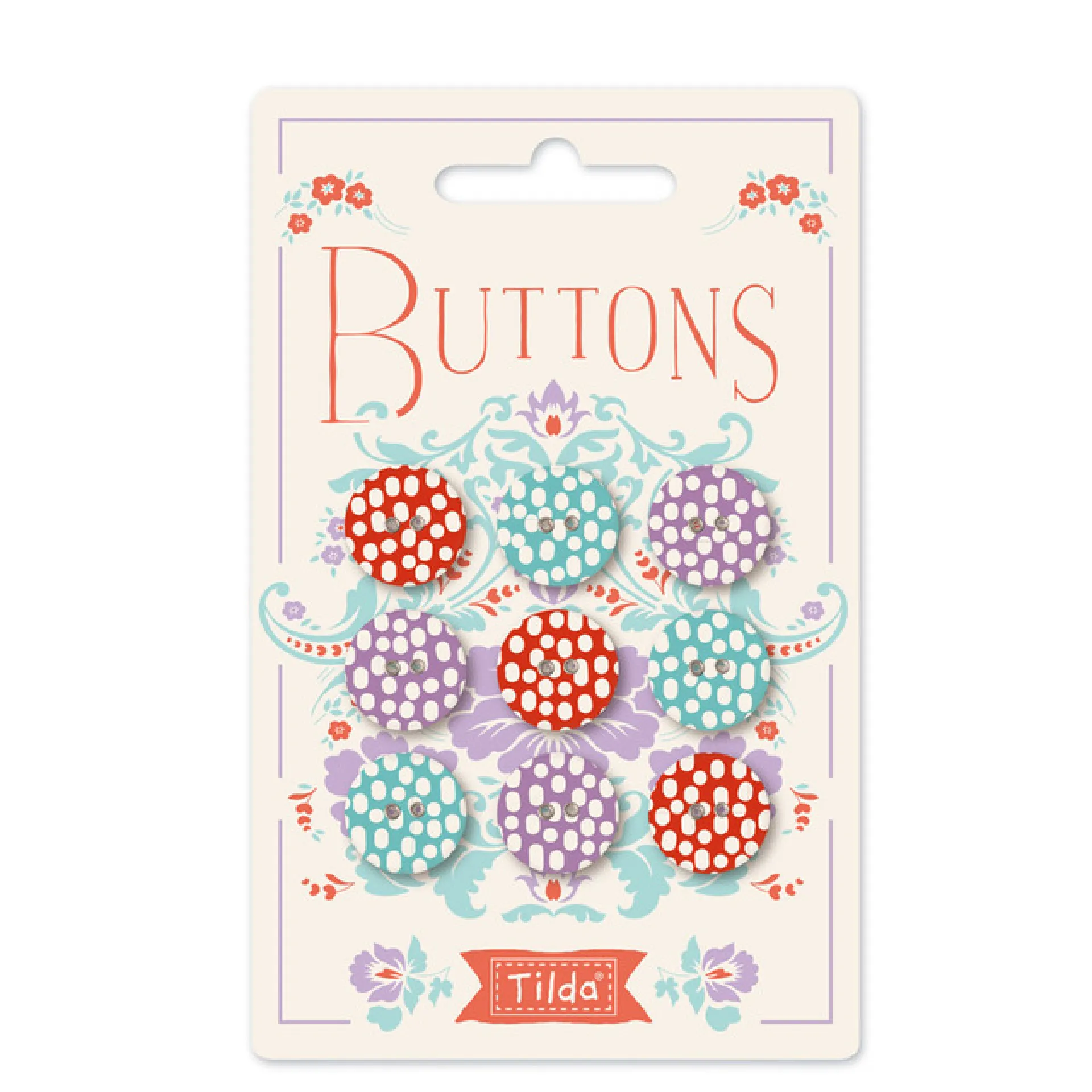 400020 Tilda LazyDays Buttons 0,6 in (15mm) A.