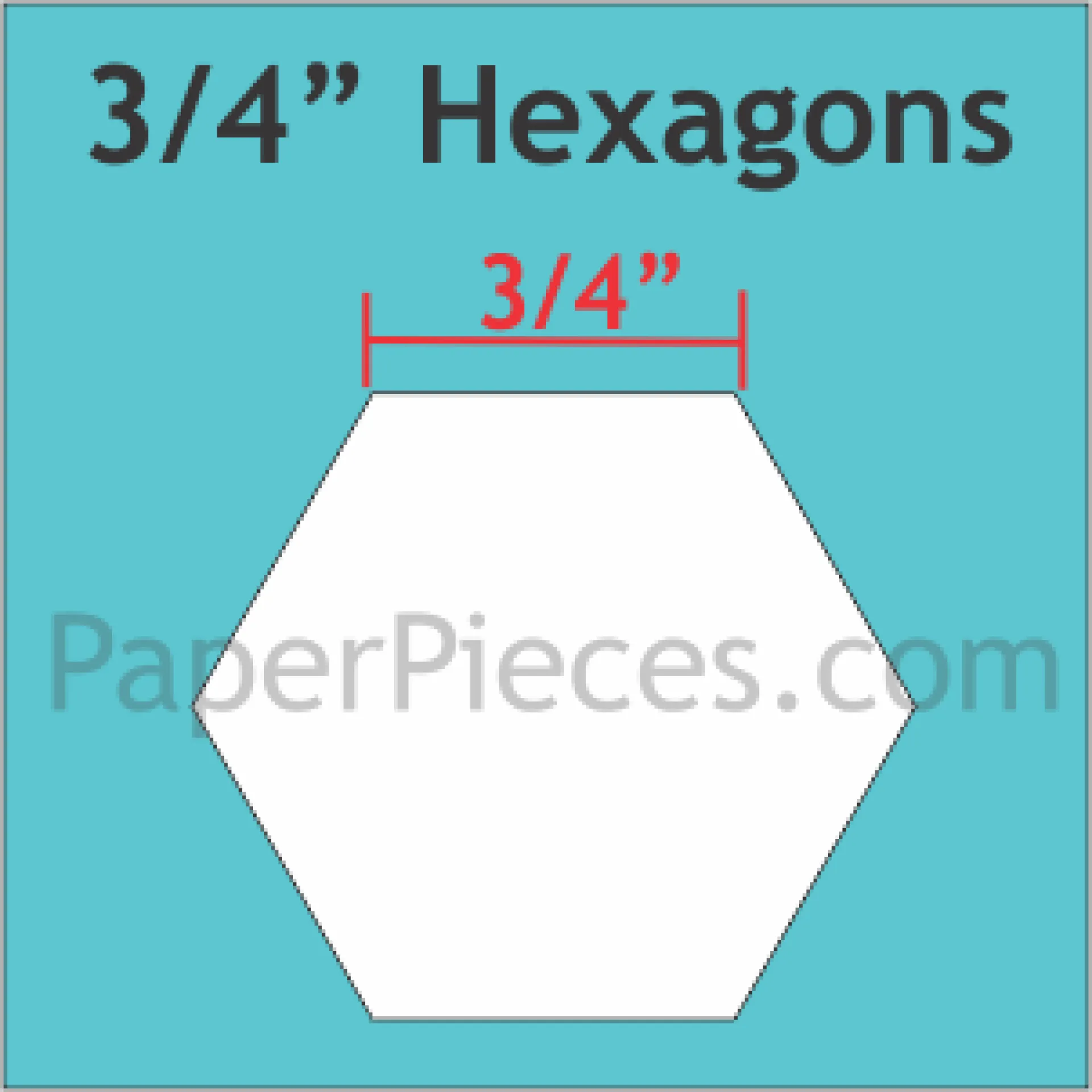 3-4 Hexagons Small Pack 125 Pieces.