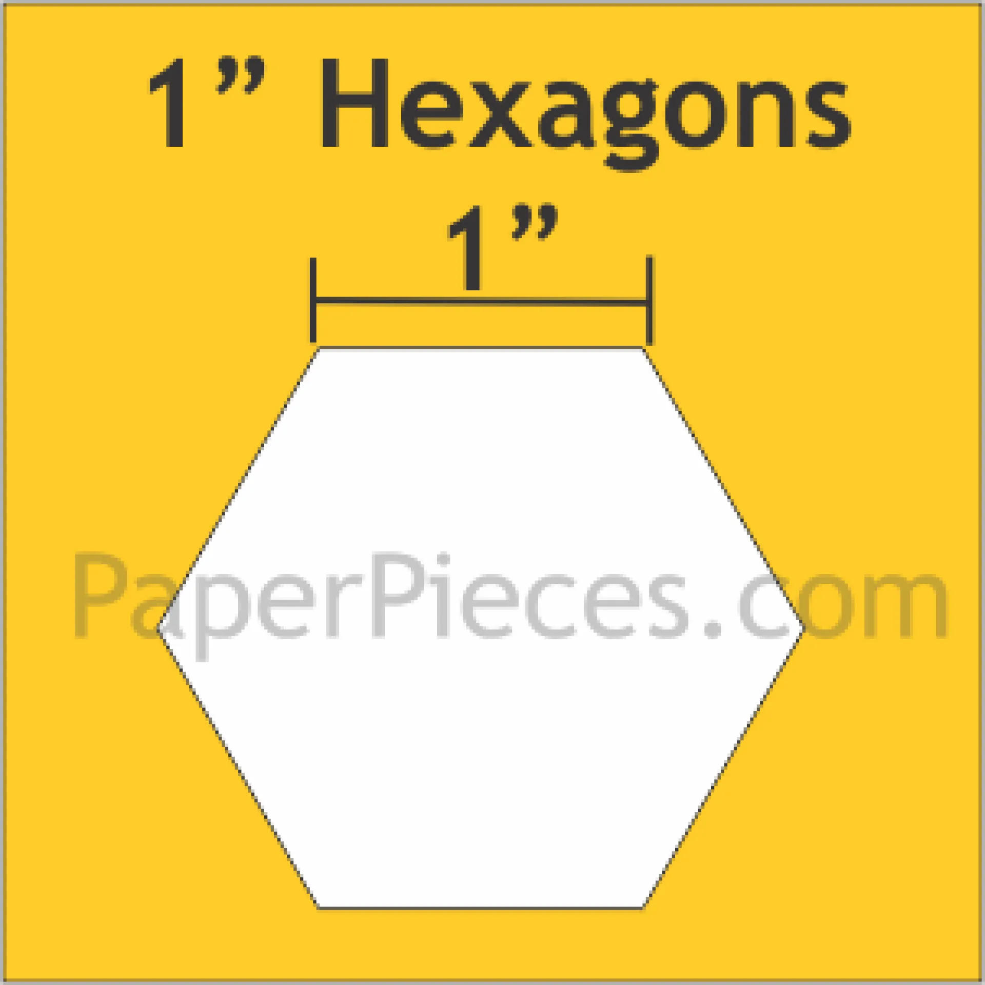 1 inch Hexagons Small Pack 100 Pieces.