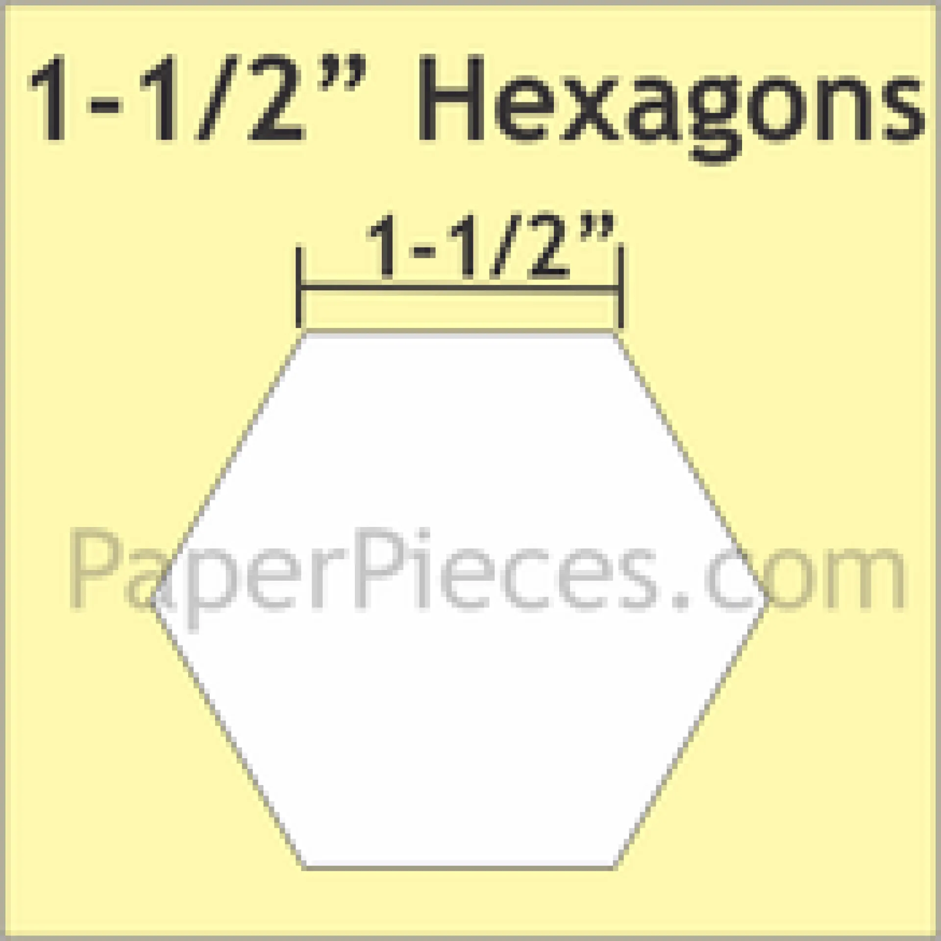 1 , 5 inch hexagon  50 pieces.