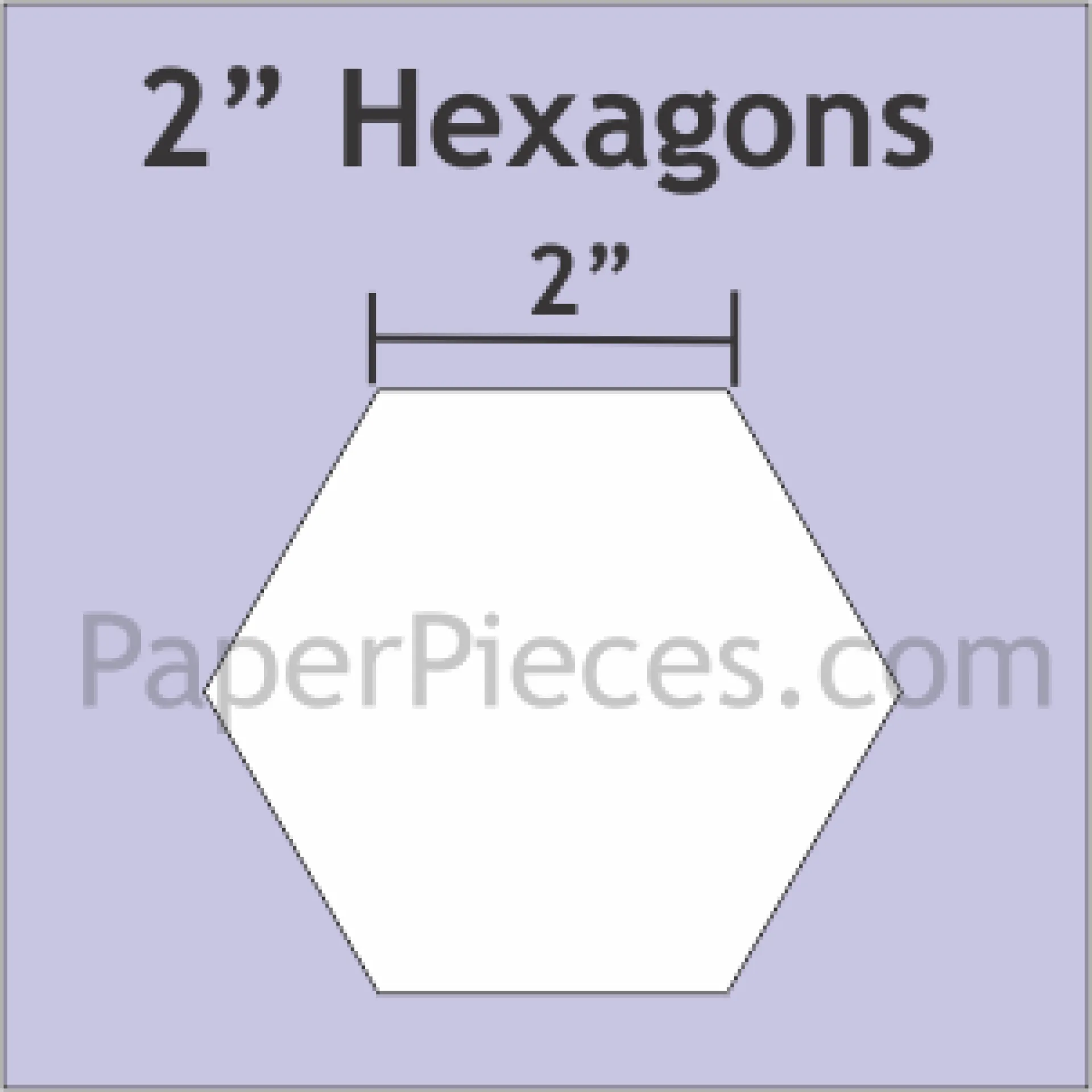 2 inch Hexagon Small Pack 25 Pieces.
