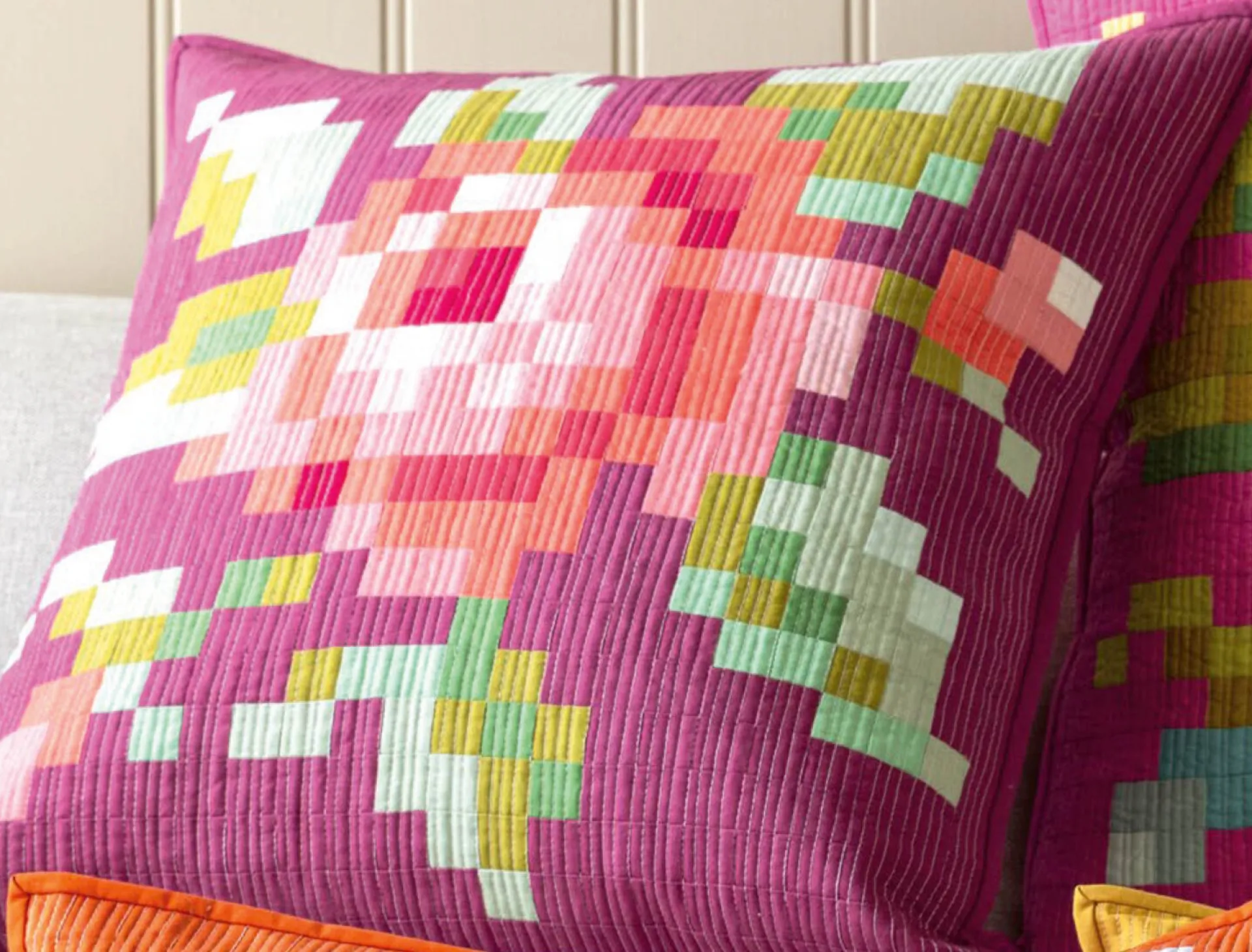 Garden-Rose-Embroidery-Pillow-Plum Wild Rose.