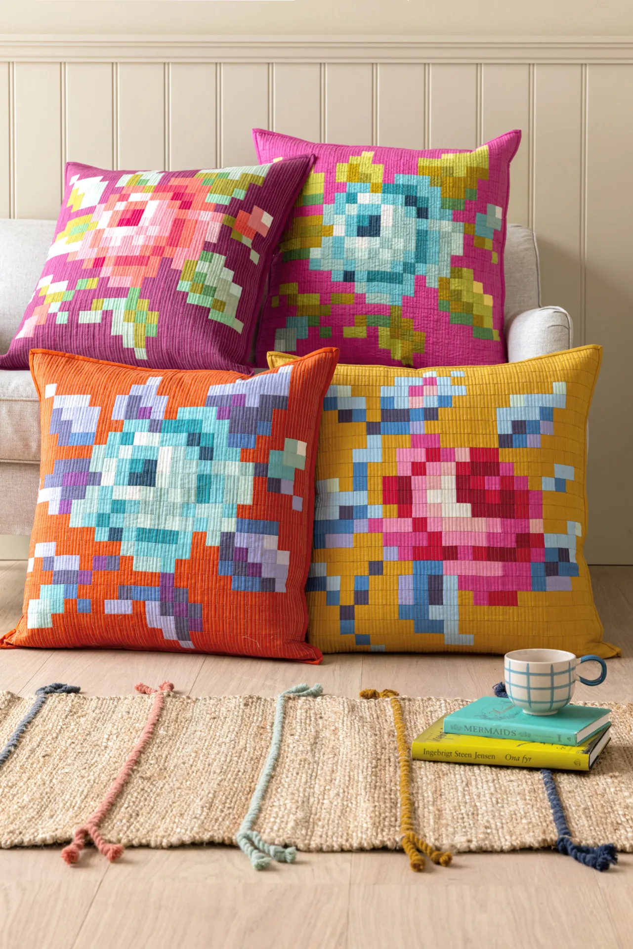 Tilda Wild Rose Embroidery Pillows-4.