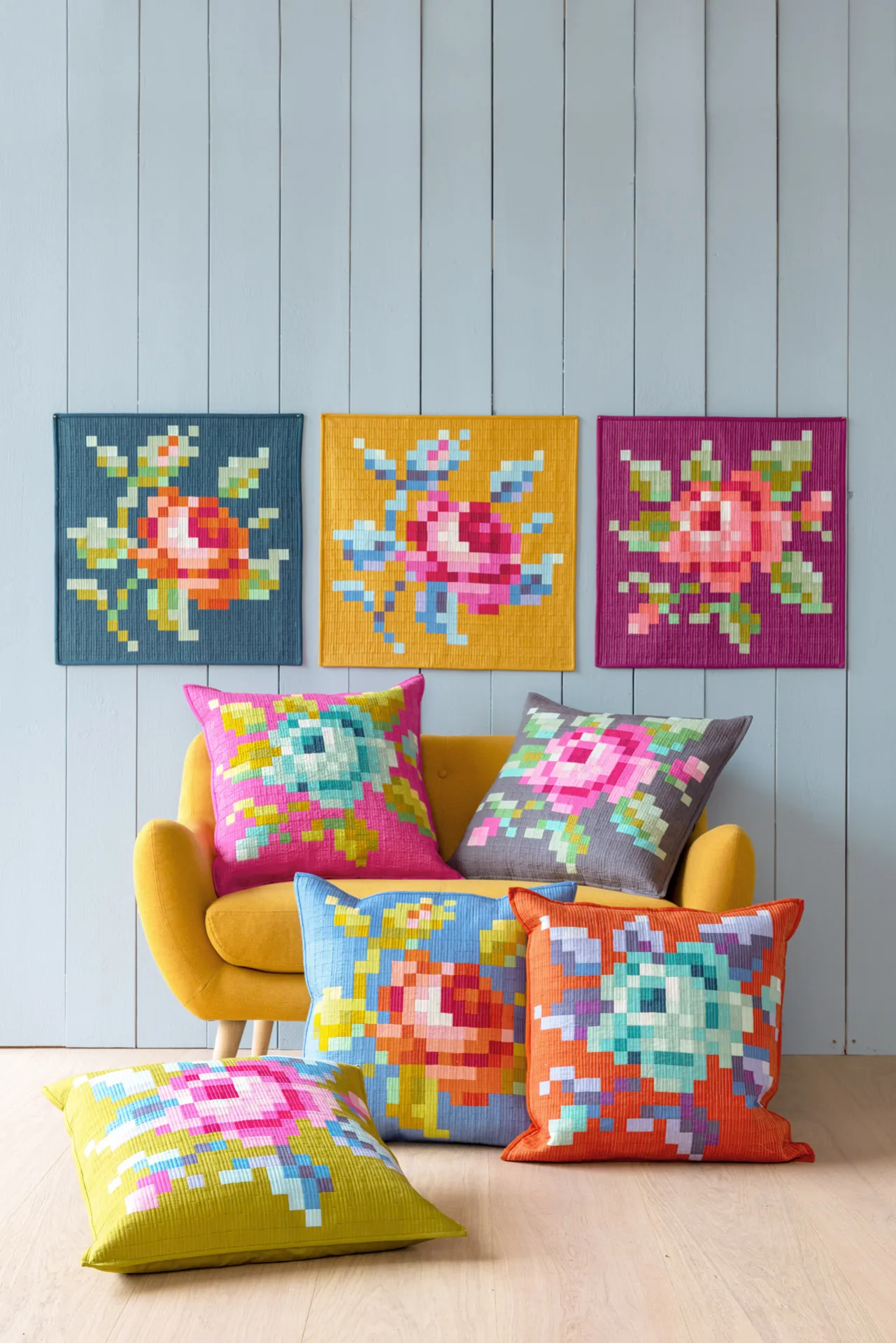Tilda Wild Rose Embroidery Pillows-1.