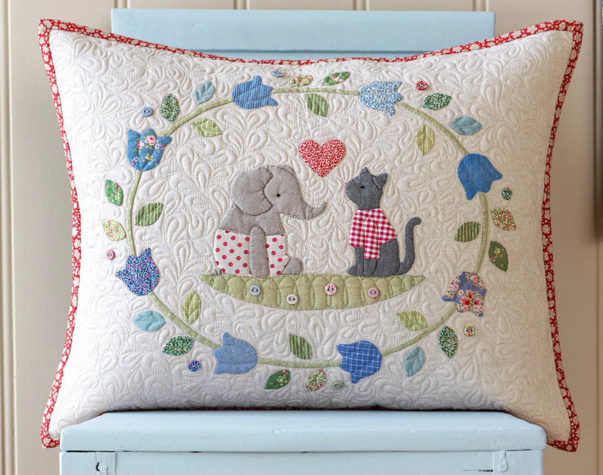 Bluebell Wreath Pillow Tilda B.